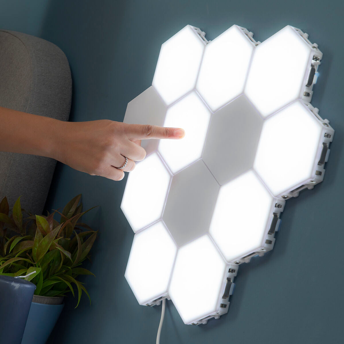 Ensemble de Panneaux LED Modulaires Magnétiques et Tactiles Tilight InnovaGoods (Pack de 3)