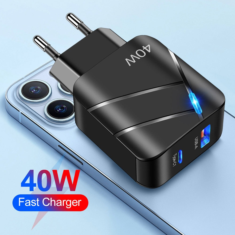 Chargeur Rapide 40W USB-C PD & QC 3.0
