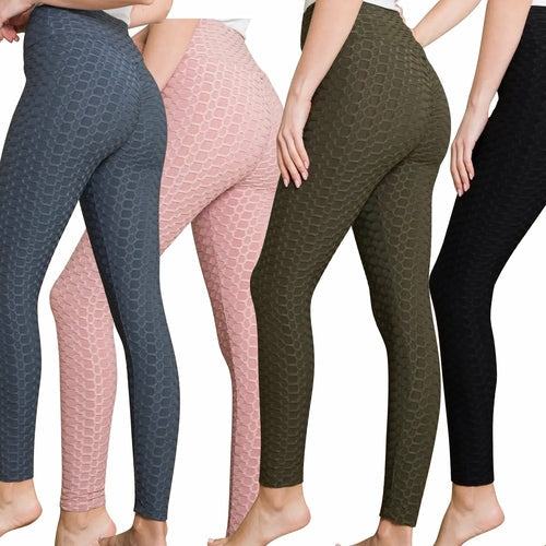 Leggings pour femmes Bubble Stretchable Fabric Yoga Fitness Workout sport