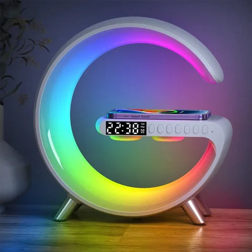 Lampe LED multifonction avec chargeur sans fil et réveil