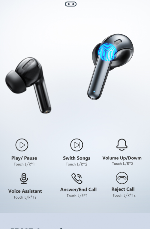 Écouteurs Bluetooth sans fil avec affichage de batterie LED