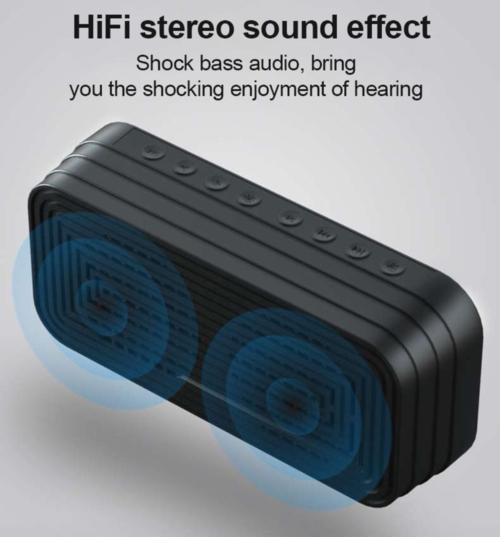 Réveil numérique avec enceinte Bluetooth