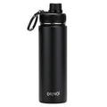 Gourde de sport en acier inoxydable 650 ml – Noire