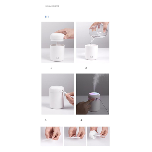 Mini humidificateur et diffuseur d’arômes USB
