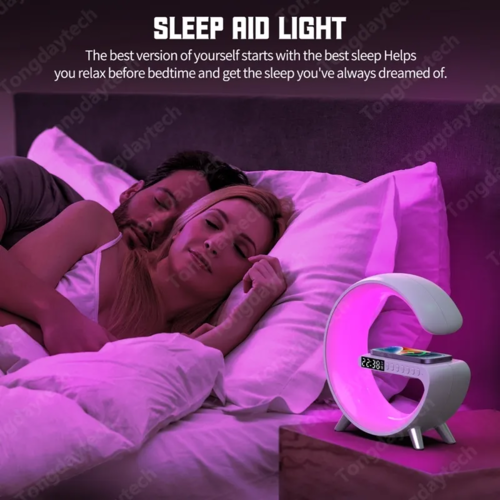 Lampe LED multifonction avec chargeur sans fil et réveil