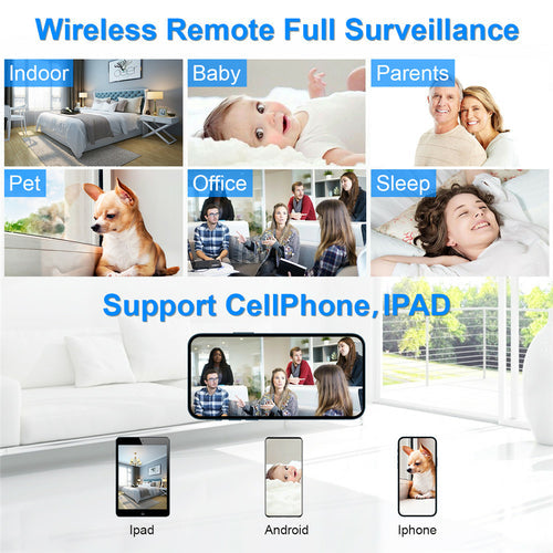 Réveil caméra Wi-Fi 4K avec vision nocturne