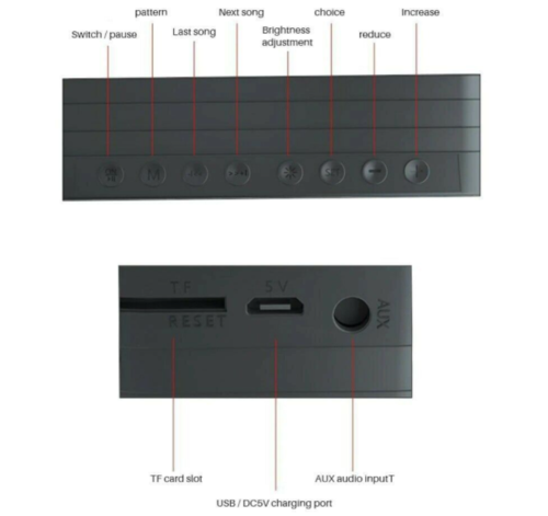 Réveil numérique avec enceinte Bluetooth