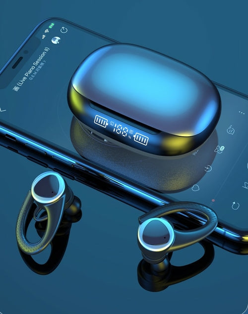 Écouteurs sport à écran LED Écouteur sans fil avec microphones